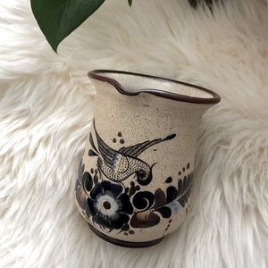 Tonala Mexico Folk Art Pottery Pitcher mug